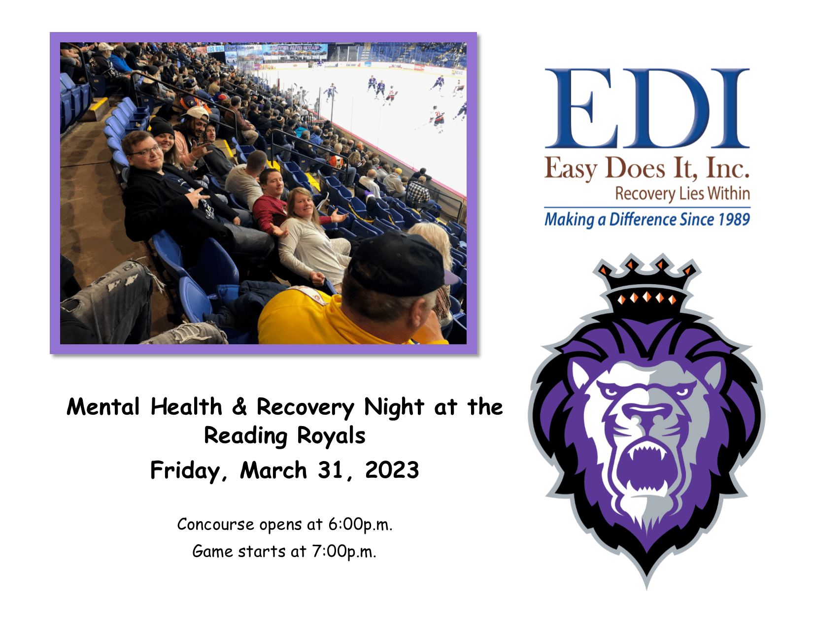 Recovery Night at the Reading Royals